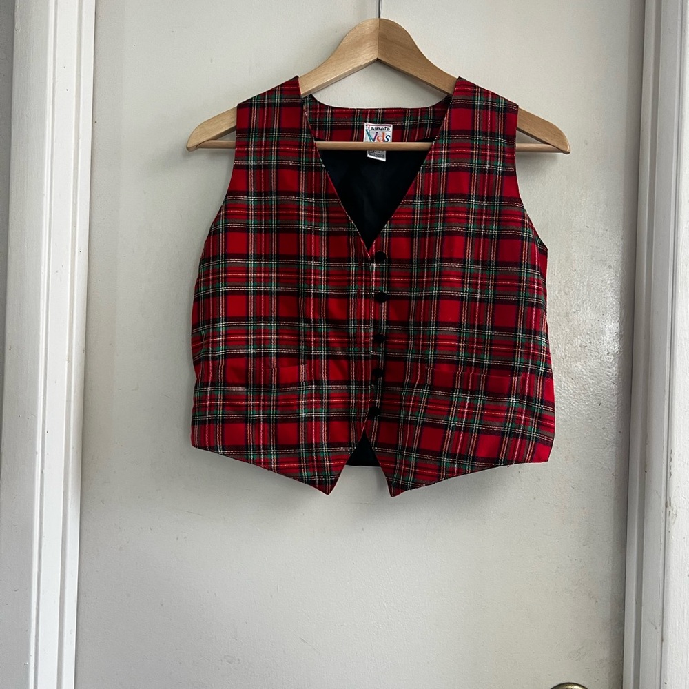 Talbot’s Kids plaid vest. Size M